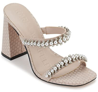 Karl Lagerfeld Paris Damen Kl132600-ag9-7 Sandale mit Absatz, Dune Pink, 38 EU