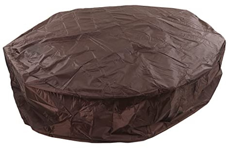 Copertura per Vasca Idromassaggio Impermeabile Esterno Portatile Patio Rotonda Gonfiabile Vasca Idromassaggio Spa Copertura Protettiva Coperture Antipolvere per Piscina (190 (Marrone)