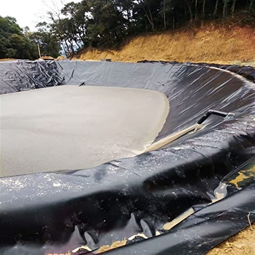 Schwarze 0.2mm Teichfolie für den Garten HDPE Teichfolie für kleine Fischteiche Kautschuk Teichfolie leicht zu schneiden Unterlage, für Brunnen, Wasser Garten Teichfolien Dichtungen (Size : 5X 12 m)