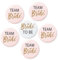 Koboko Team Bride, JGA Buttons, JGA Accessoires Frauen, Buttons anstecker Junggesellinnenabschied Accessoires und Hochzeitsfeier Party Polterabend (Pink, 6 Stücke)