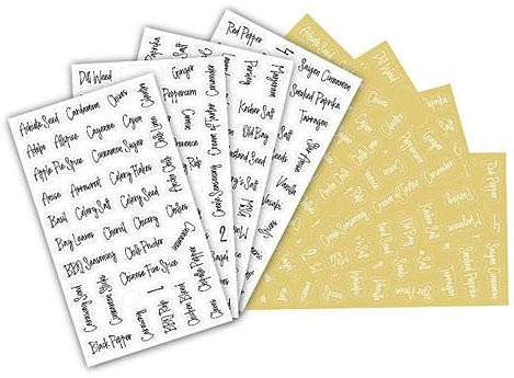 276Pcs Spice Name Stickers Spice Jars Label Kitchen Storage Organization Spice Preprinted Label Stickers Clear Labels Stickers for Kitchen