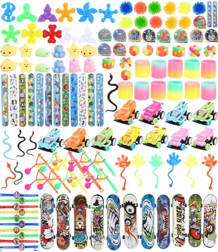 LEAZZLE 150 Pezzi Gadget Compleanno Giocattoli alla rinfusa per Feste Pinata,Festa Compleanno Regalo,Pignatta Compleanno Giochi Festa per Halloween Natale,Party Oggetti Accessori Set