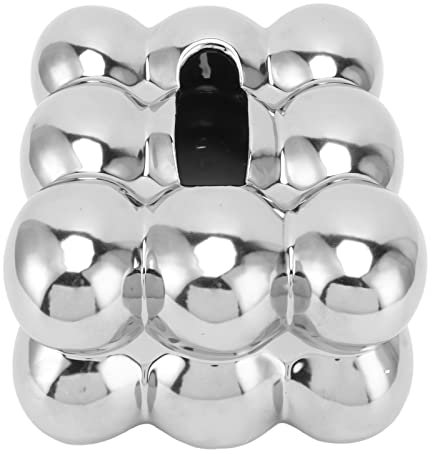 KKPLZZ Galvanisierte Keramik-Taschentuchbox, Dekorative, Elegante Kosmetiktuch-Servietten-Spenderbox (Galvanisieren von Silber)