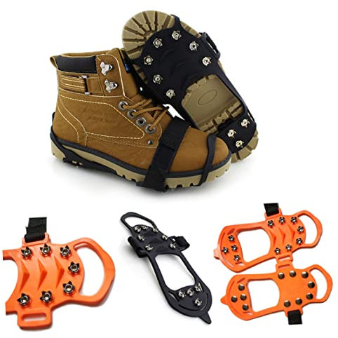 DIKACA 1 Paar 11 eisangel eisschuhe Ice Shoes Stollen Schuhe Schuhüberzüge für die klemmbausteine rutschfeste Spikes Schnee Befestigung Greifer Schuhclip Reisen Stiefel