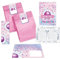 Minkocards 12 Einladungskarten zum Kindergeburtstag Bowling Kegeln Bowling-Party Mädchen Mädchengeburtstag incl. 12 Umschläge, 12 Partytüten/rosa, 12 Aufkleber, 12 Lesezeichen, 12 Schiffe versenken