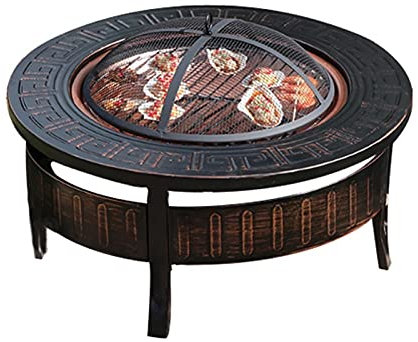 NOALED Barbecue-Kohleschale, Outdoor-Grilltisch, rauchfreier Grill, Holzkohlegrill, Gartentisch, Feuerstelle, rostfreie Kohlenschale, Holzkohle, tragbar, mit Grillablage, 81 x 45 cm