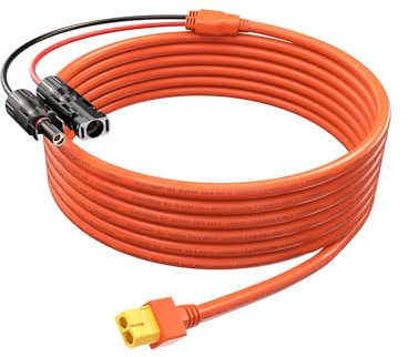 Solarladekabel Solarkabel 8M, Solarstecker auf XT60 Stecker Solarpanel Adapter Kabel, für EF Delta 2 und River Pro MAX Powerstation 757 Powerhouse Solar Generator (800CM)