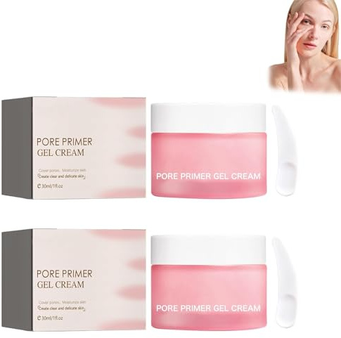 2Pc Make Up Base Gel Cream,Pore Filling Cream,Invisible Pore Face Primer