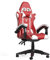 bigzzia Silla de Gaming ergonómica para Videojuegos, Silla Gamer con cojín Lumbar y reposacabezas, Respaldo Ajustable 90-135°, Capacidad de Carga 110 kg (Red)
