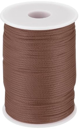 QUARKZMAN Corde Intrecciate in Polipropilene da 2mm, 100m Corda in Nylon Corda Cava per Stendibiancheria, Campeggio, Escursionismo, Esterno, Marrone Scuro