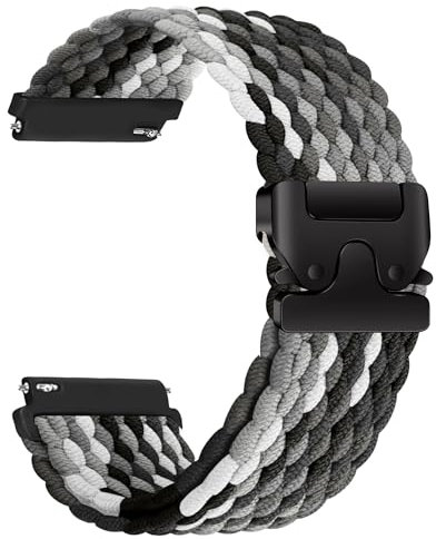 MroTech 22mm Geflochten Nylon Armband Kompatibel mit Huawei Watch GT4/GT3/GT2/GT 46mm/Garmin Venu 3/Venu 2/Vivoactive 4/Samsung Gear S3 Frontier/Galaxy Watch 3 45mm Ersatzarmband,Dunkle Schokolade