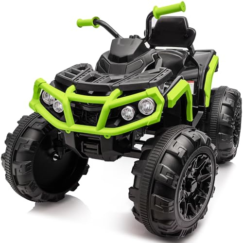 Hikiddo 24V Kids ATV 4 Wheeler, Electric ATV Four Wheeler for Big Kids 3-8