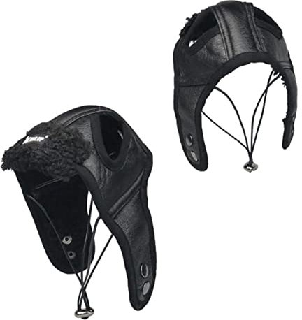 Fliegerkappe für Haustiere, Schwarzes S, Pu, für Katzen und Hunde
