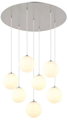 Pendant Lamp Living Room Light LED 7 Bulbs Glass Balls Height 120 cm
