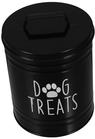 TIDTALEO Farmhouse Style Dog Food Storage Bin with Lid Airtight Metal Canister for Treats and Food Secure Storage for Pets for Dogs and Cats Versatile Use