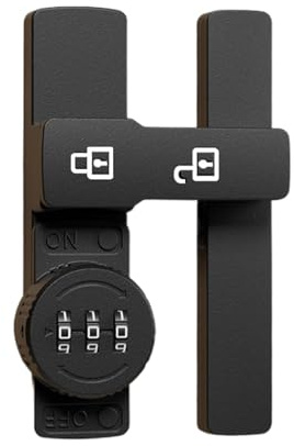 Cabinet Lock - Filing Cabinet Security Lock,No-Drill Anti-Theft Locking Secure System for Barn Bedroom Kitchen Workplace Dormitory Household Documents