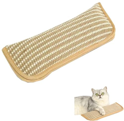 Oreiller en sisal naturel avec herbe à chat, coussin durable en sisal naturel avec noyau infusé d'herbe à chat, jouet à mâcher pour nettoyer les dents pour chats d'intérieur, soulagement du stress et