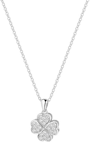 Celesta Silber Damen Anhänger mit Kette 925 Silber rhodiniert 925/- Sterling Silber 42+3cm Glänzend ohne weiß 475240027-45
