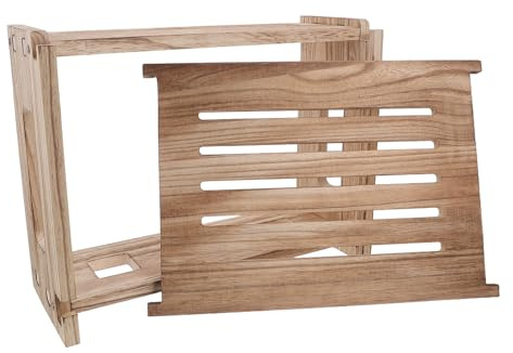Hemobllo Wood Wall-mounted Router Storage Box Hider Cable Organizer and Projector Shelf, Decorative Wifi Router Cabinet for Home and Office Internet Setup