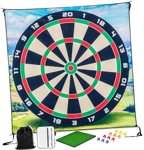 Golf-Chipping-Spiel mit klebrigen Bällen und Darts für drinnen und draußen (1800x1800mm)
