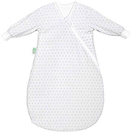 Odenwälder 1430 Jersey-Unterzieh-BabyNest springing dots, Größe in cm:60 cm, Farbe:light silver