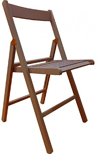 Sedia Listellare Pieghevole In Legno Noce Da Giardino