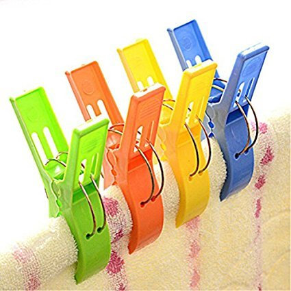 DesignerBox Towel Clip, 4PCS Colourful Beach Towel Quilt Clips Sun Lounger, Sunbed Peg, Sunbed, Pool, Cruiseship for Household Quit, Duvet Cover Use