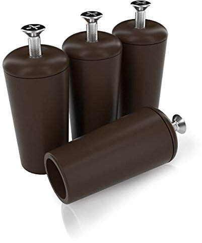 markiso® Rolladenstopper offen in Braun, Rollladen Anschlagstopper für Rollo & Jalousie 40mm lang inkl. Schraube & Dichtung | Rollladenstopper in verschiedenen Set´s