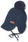 Sterntaler Bonnet pour Garçons avec Pompon et Rayures, Âge : 6-9 m, Taille : 45 cm, Bleu