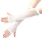 Egurs Damen Mädchen Fischnetz Netz Lang Handschuhe Fingerlos Weiß