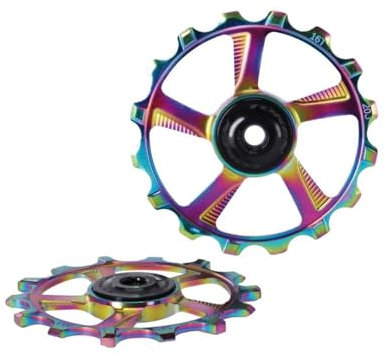 Token Schaltwerkpully-Set MTB Skinny Fat oilsl., für Sram & Shim. 12s MTB 14/16T, Oil Slick (1 Set)