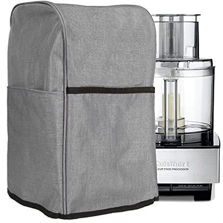 Crutello Food Processor Cover with Storage Pockets for Large Custom 11-14 Cup Processor, Kitchen Appliance Covers, For Kitchen Counter