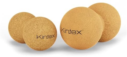 Kintex Faszien-Peanut aus Kork, 13,5 cm oder 16 cm, Duoball zur Selbstmassage, Eigenmassage, Faszienkugel mit umlaufender Rille für die Wirbelsäule (8 x 16)
