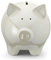 Mousehouse Gifts White Pig - Hucha de Dinero (tamaño pequeño)