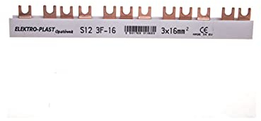 Verbindungsschiene 3P 80A 16mm2 Gabelgabel (12mod.)3F S12 3F-10 45.321 Elektro-plast Spatel 5901769010680