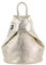 modamoda de - T179 - ital: Damen Rucksack Tasche aus Leder, Farbe:Lightgold Metallic