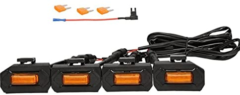 Ysimee 4PCS LED Kühlergrill Lichter mit Sicherung, 3000k Bernsteingelb Frontgrill Lichter IP67 Wasserdicht für 2020 2021 Tacoma TRD Off Road und TRD Sport