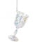 Iridescent Shimmer Wine Glass Hanging Christmas Decoration Cocktail Tale Themed Xmas Tree Pendant