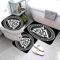 AOLIGL Badteppich Keltische Wikinger Badematten Mikrofaser Luxus Badezimmerteppich Absorbierend Teppiche Set Nordische Germanische Symbole Badematten Sockelmatte und Toilettenmatte 50 x80