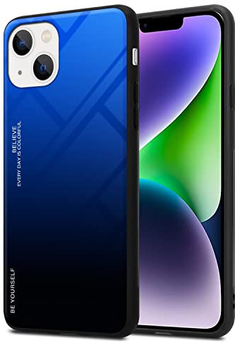 Cadorabo Hülle kompatibel mit Apple iPhone 14 Schutzhülle TPU Silikon Case Glas Slim Kratzfest Weiche Gummi mit Rundumschutz Case Hülle für iPhone 14 in Schwarz