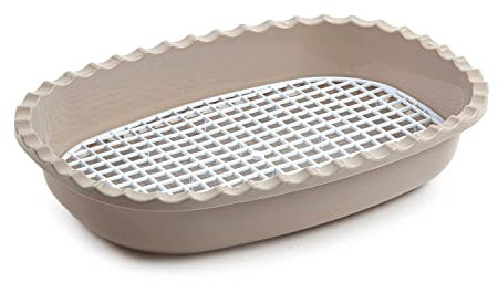 CABLEPELADO Bandeja para descongelar Alimentos, Recipiente para descongelación de Alimentos con Rejilla, Descongelación Rápida Alimentos, Polipropileno, 32 x 21,5 x 6 cm, Color Beige