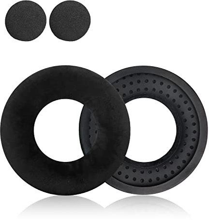 DT990 DT770 Ersatz Ohrpolster Kompatibel mit beyerdynamic Ohrpolstersatz Velours für DT 990 Pro, DT 880 Pro, DT 880 Serie und weitere Modelle (Schwarz)