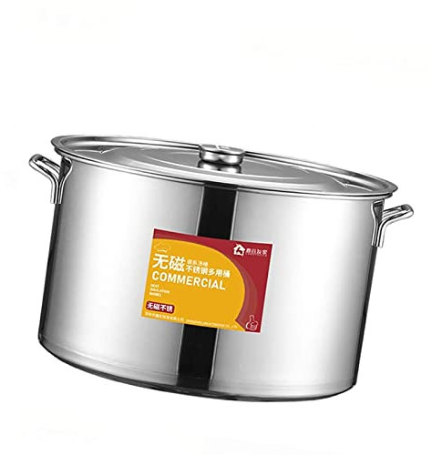 Olla para Sopa - Stock Olla - Olla De Cocina, Olla para Sopa De Acero Inoxidable 304 Gruesa Comercial/doméstica con Tapa, para Estufa De Gas/Cocina De Inducción (13-40L) (Size : 40L)