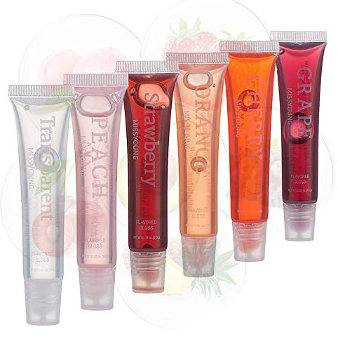 Lip Oil, MKNZOME 6 Pièces Huile a Levre Hydratant Gloss Transparent Gloss Brillant a Levre Gloss Repulpant Maquillage Cadeaux pour Femmes Gilrs Soins des Lèvres Réparateur et Maquillage des Lèvres