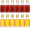 Hacaroa 12 Pack Small Glass Liquor Bottles with T-Top Caps and Heat Shrink Capsules, 100ml Clear Nordic Vodka Bottle, Boston Travel Shots Bottles for Wine, Alcohol, Whiskey, Beverages
