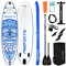 MSPORTS SUP - Stand Up Paddling Board - Aufblasbar Komplettes Paddleboard Zubehör Verstellbares Paddel, hochwertige Pumpe + 2X Paddelstock + wasserdichte Smartphone Tasche + Multifunktionstasche
