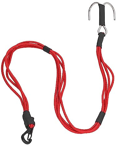 RC Crawler Kinetic Winch Strap, Cuerda de Remolque de Alta Resistencia RC Crawler con Ganchos para 1/10 1/8 RC Car (Rojo)