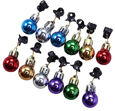 Garneck 2 cm Clip Bart Glanz Weihnachtsset 48 Stück Zufällige Stil Weihnachtsdekorationen Bart Ornamente Für Partys Sichere Dekoration Für Zuhause