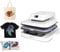 LOKLIK Auto Heat Press Machine - Printing Machine for Sublimation Printing with Large 38cm Plate - HTV Heat Transfer Vinyl Sublimation Press, Perfect for T Shirts/Fabric/Clothes - White