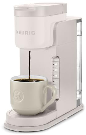 Keurig K-Express Single Serve K-Cup Pod Coffee Maker, 3 Brew Sizes, Strong Button Feature, 42oz Removable Reservoir, Warm Stone